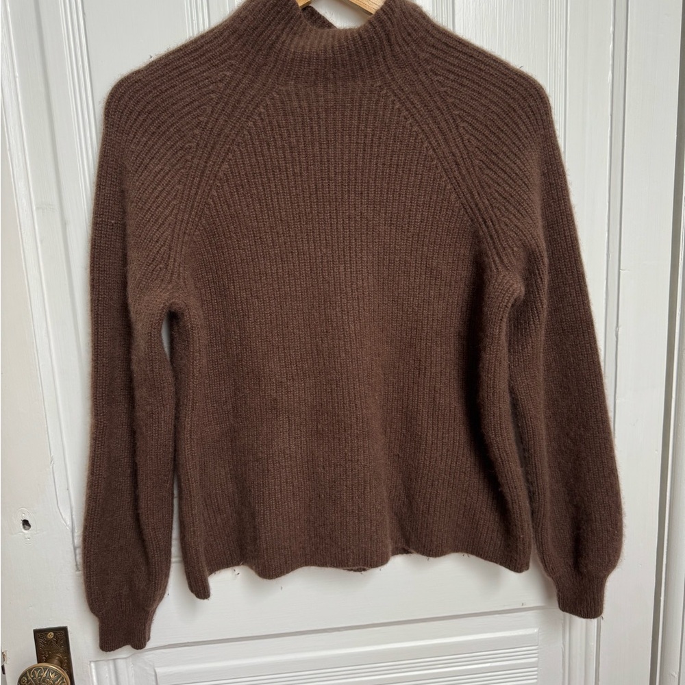 Reformation Dark Brown Mockneck Sweater XS